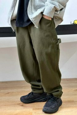 Y2K Aesthetic Balloon Fit Carpenter Jeans - Coquette Grunge Fashion with Old Money Vibes