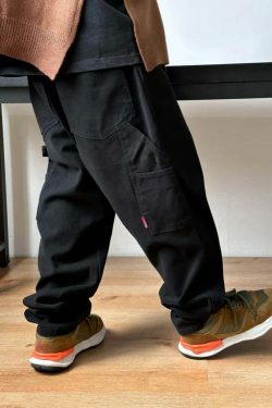 Y2K Aesthetic Balloon Fit Carpenter Jeans - Coquette Grunge Fashion with Old Money Vibes