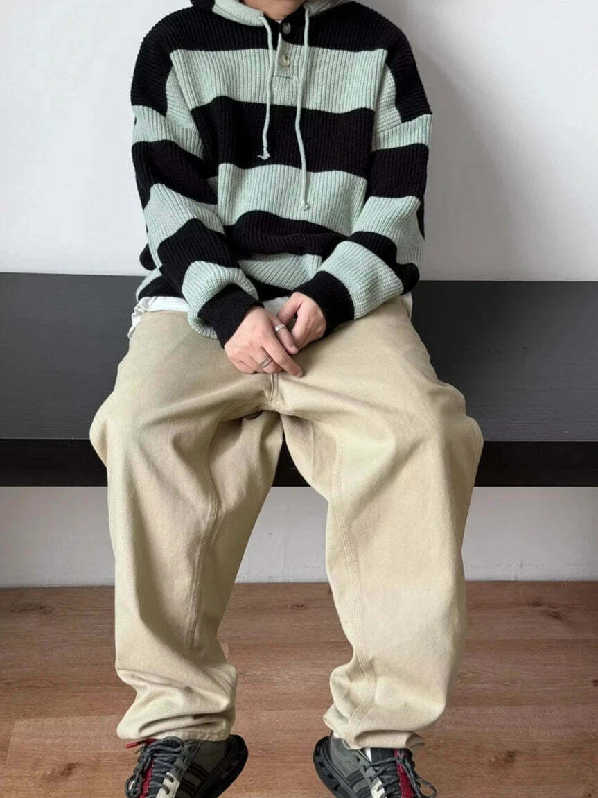 Y2K Aesthetic Balloon Fit Carpenter Jeans - Coquette Grunge Fashion with Old Money Vibes