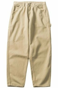 Y2K Aesthetic Balloon Fit Carpenter Jeans - Coquette Grunge Fashion with Old Money Vibes