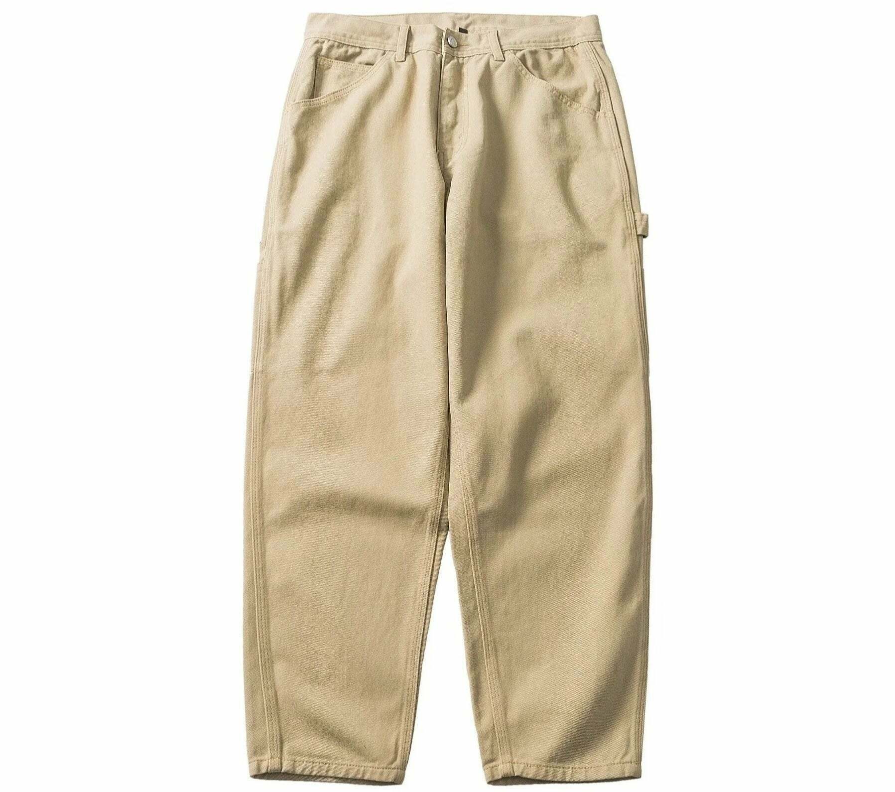 Y2K Aesthetic Balloon Fit Carpenter Jeans - Coquette Grunge Fashion with Old Money Vibes