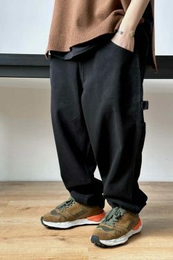 Y2K Aesthetic Balloon Fit Carpenter Jeans - Coquette Grunge Fashion with Old Money Vibes