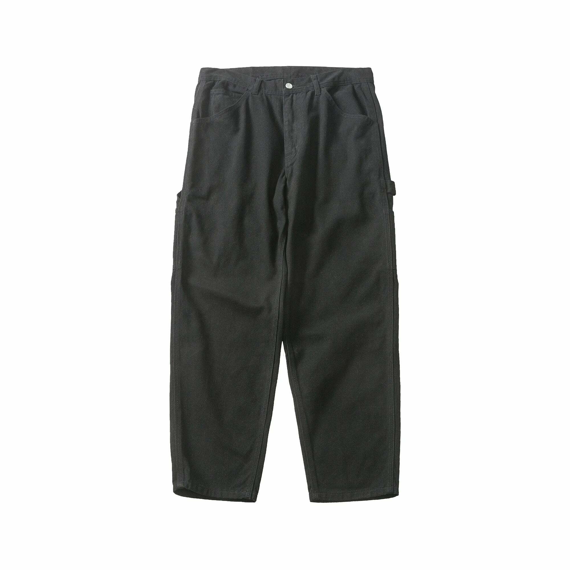 Y2K Aesthetic Balloon Fit Carpenter Jeans - Coquette Grunge Fashion with Old Money Vibes