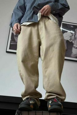 Y2K Aesthetic Balloon Fit Carpenter Jeans - Coquette Grunge Fashion with Old Money Vibes