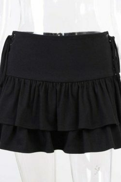 Y2K Aesthetic Bandage Mini Skirt - Coquette Style Grunge Fashion - Cute Pastel Goth Outfit