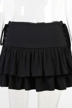 Y2K Aesthetic Bandage Mini Skirt - Coquette Style Grunge Fashion - Cute Pastel Goth Outfit