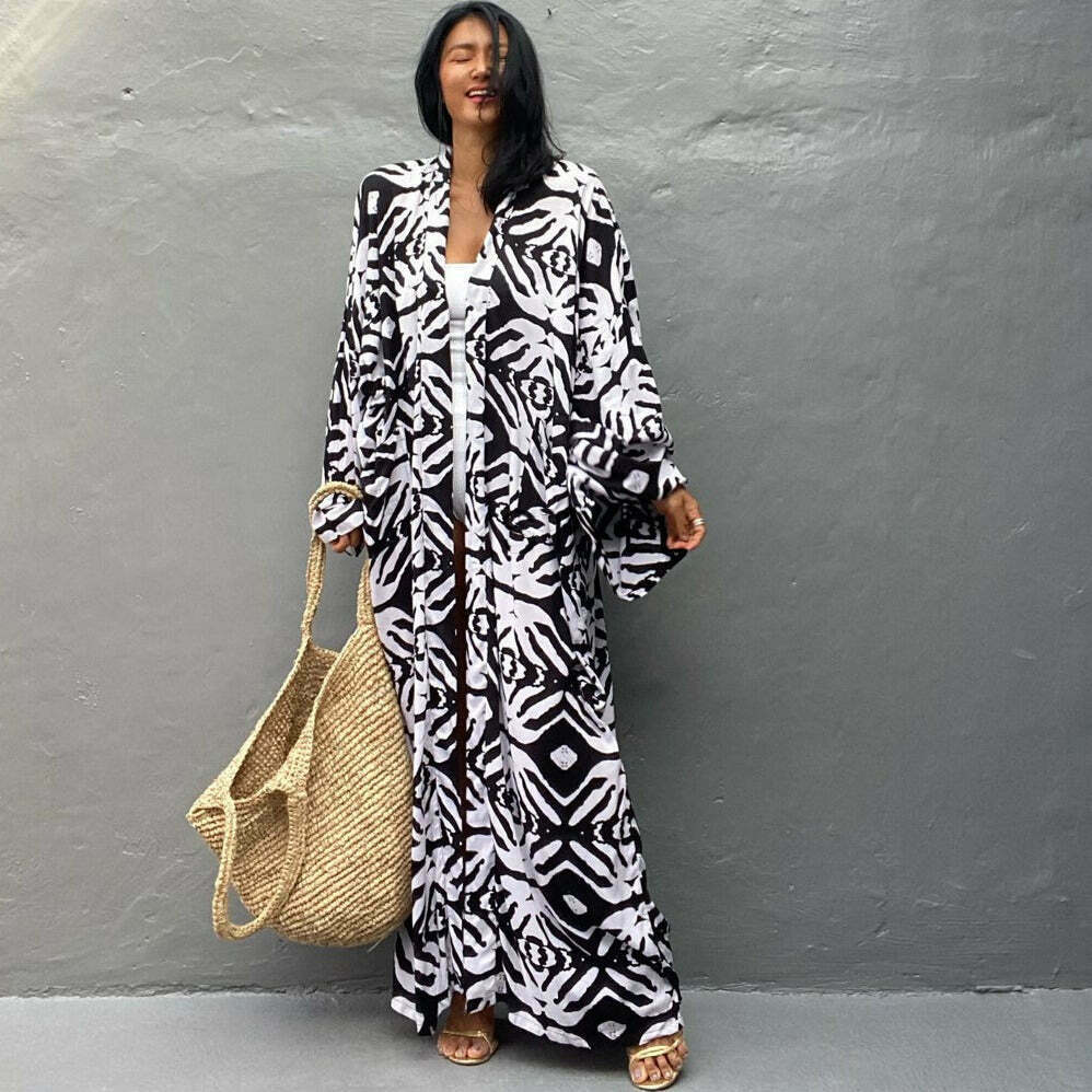 Y2K Aesthetic Beach Cover-Up: Coquette Style Rayon Dress for Women