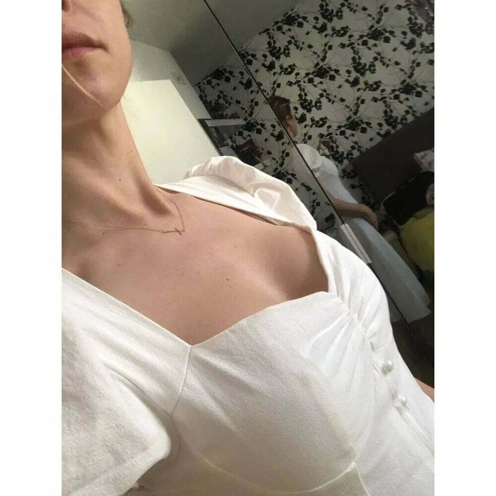 Y2K Aesthetic Bells Button Down Split Dress for Women - Coquette & Grunge Style Fashion Y2K Aesthetic Bells Button Down Split Dress for Women - Coquette & Grunge Style Fashion