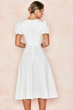 Y2K Aesthetic Bells Button Down Split Dress for Women - Coquette & Grunge Style Fashion