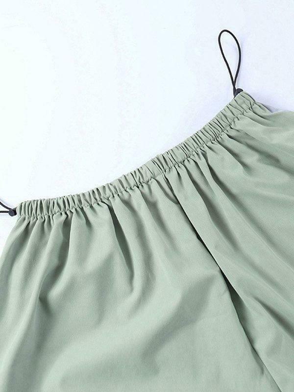 Y2K Aesthetic Belted Parachute Cargo Pants for Women - Coquette Style with Grunge Influence