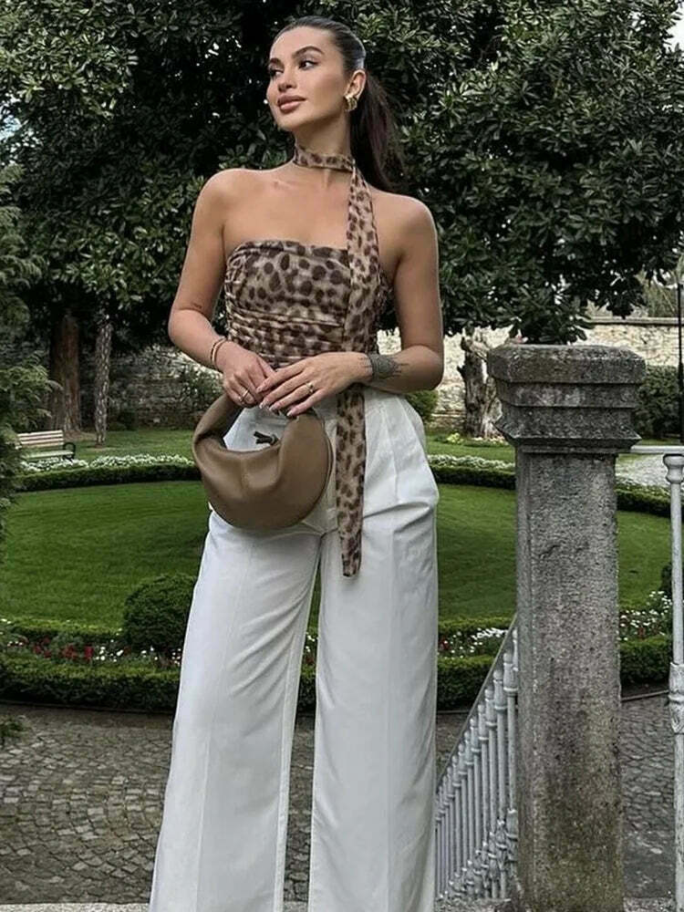 Y2K Aesthetic Big Cat Bandeau Off Shoulder Top - Coquette Style Grunge Fashion Women's Clothing Y2K Aesthetic Big Cat Bandeau Off Shoulder Top - Coquette Style Grunge Fashion Women's Clothing