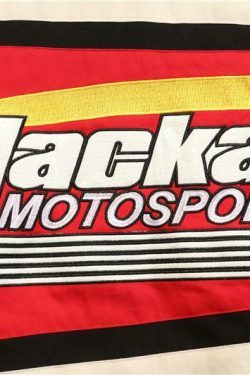 Y2K Aesthetic Black AIR Racing Jacket for Niche Women Fashion