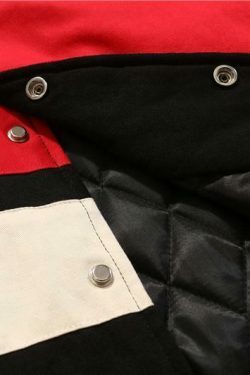 Y2K Aesthetic Black AIR Racing Jacket for Niche Women Fashion