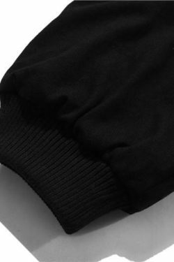 Y2K Aesthetic Black AIR Racing Jacket for Niche Women Fashion