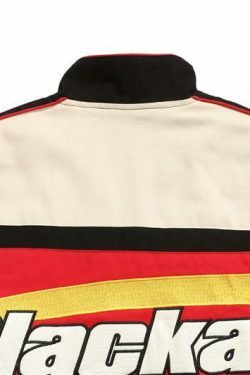 Y2K Aesthetic Black AIR Racing Jacket for Niche Women Fashion