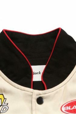 Y2K Aesthetic Black AIR Racing Jacket for Niche Women Fashion