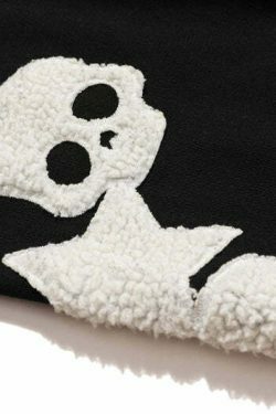 Y2K Aesthetic Black Air Skull and Star Applique Jeans - Coquette Grunge Fashion for Women