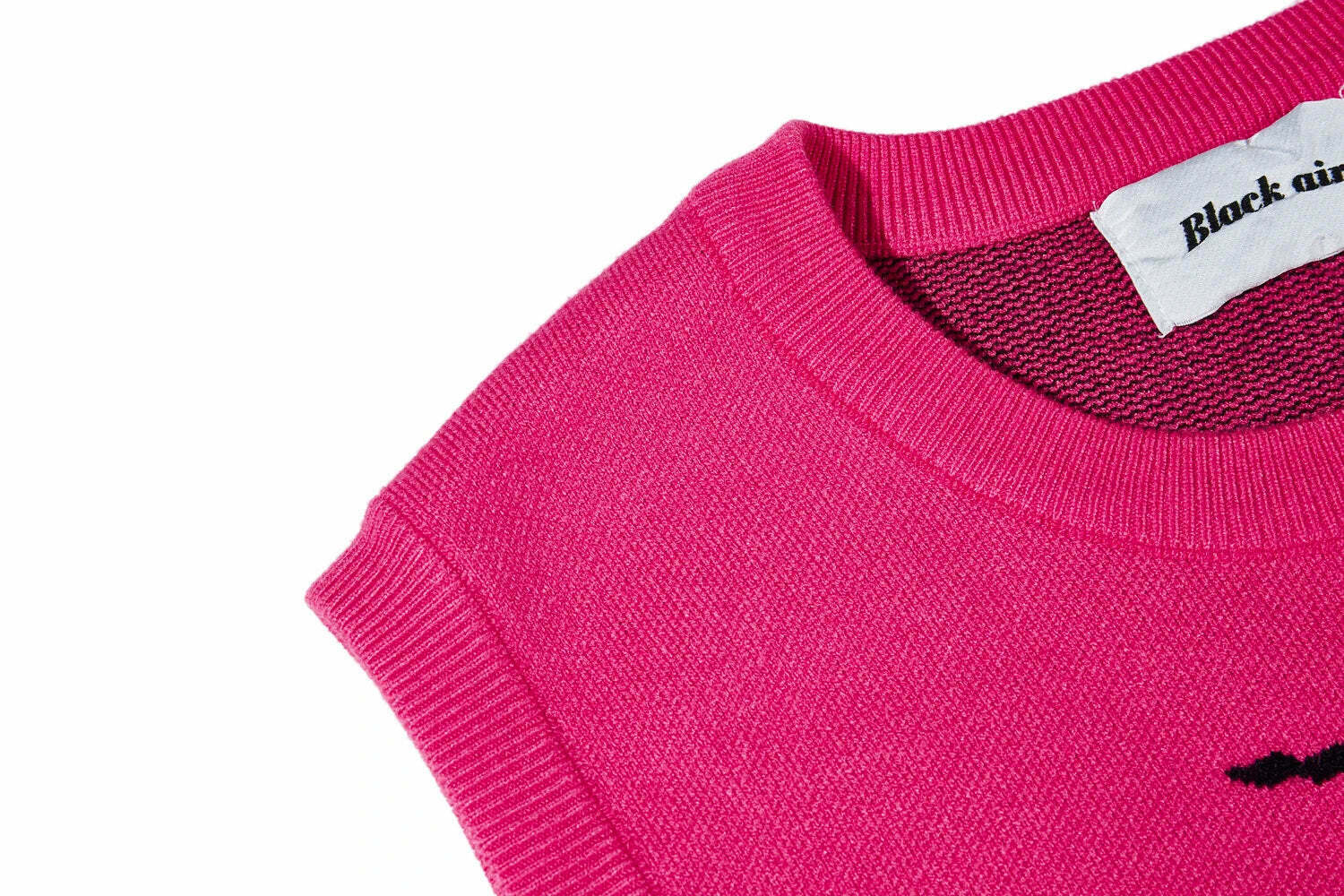 Y2K Aesthetic Black Air Spider Jacquard Sweater Vest - Coquette Style Grunge Fashion