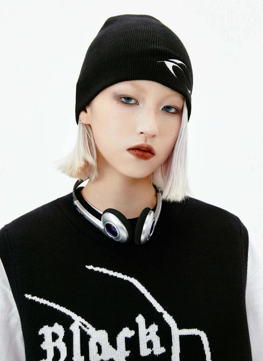 Y2K Aesthetic Black Air Spider Jacquard Sweater Vest - Coquette Style Grunge Fashion