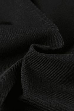 Y2K Aesthetic Black Cami Bodysuit with O-Ring Cutout - Coquette Style Grunge Fashion