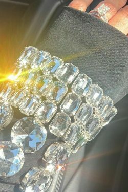 Y2K Aesthetic Black Diamond High Collar Long Sleeve Tight Dress