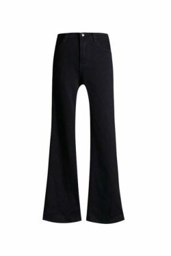 Y2K Aesthetic Black High Waist Stretchy Flare Jeans - Coquette & Grunge Style Women's Fashion