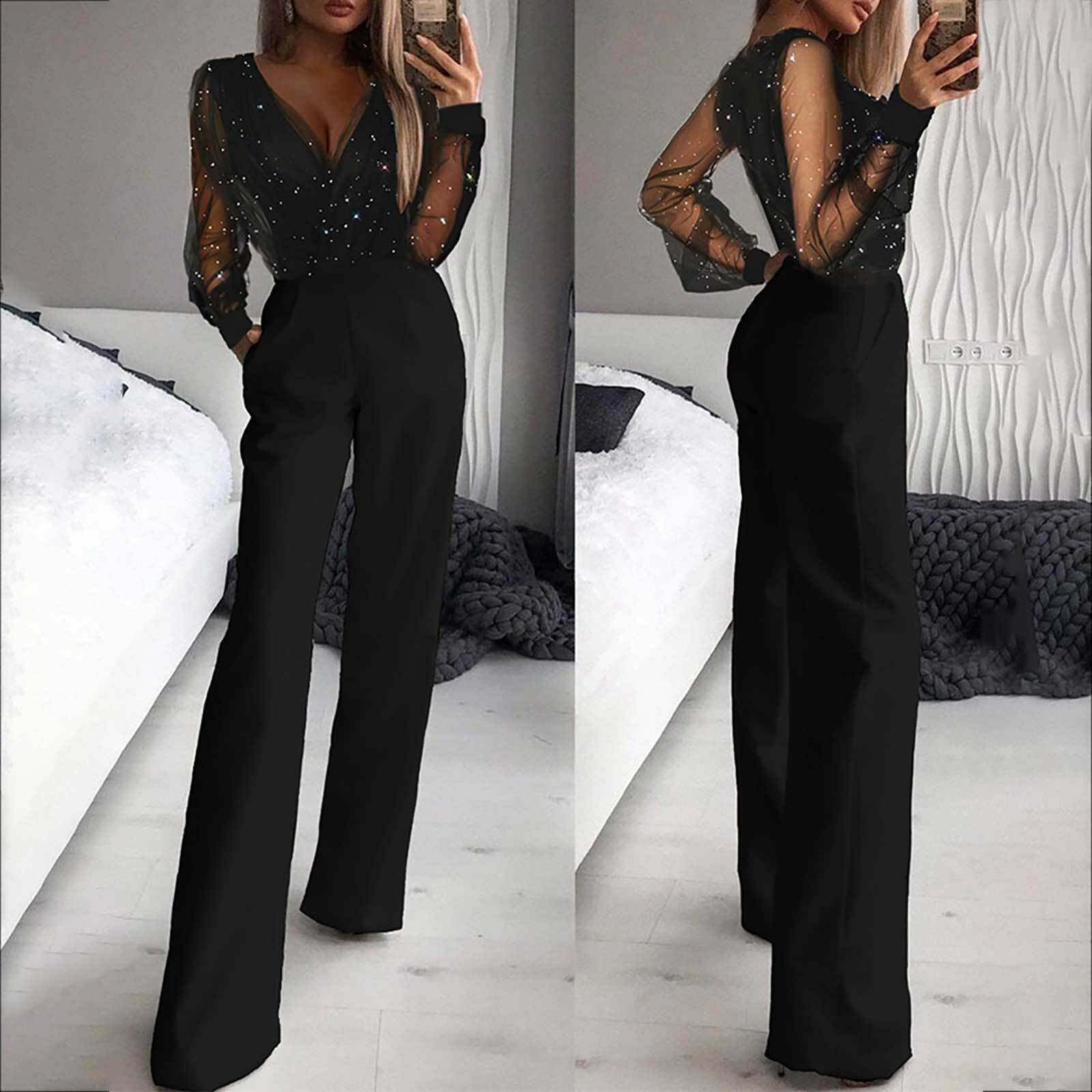 Y2K Aesthetic Black Jumpsuit with Mesh Powder Splicing - Coquette Style Grunge Fashion