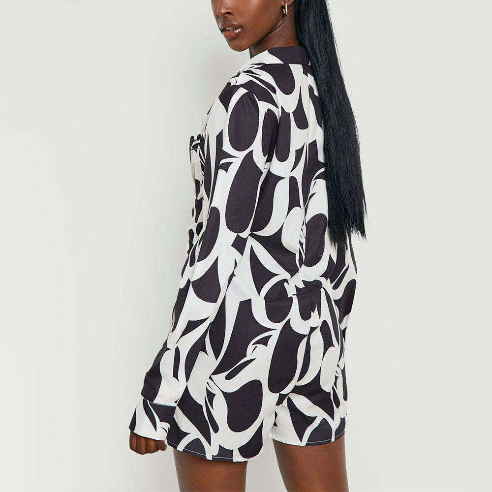 Y2K Aesthetic Black Long Sleeve Short Jumpsuit - Coquette Style Grunge Fashion Women's Clothing Y2K Aesthetic Black Long Sleeve Short Jumpsuit - Coquette Style Grunge Fashion Women's Clothing