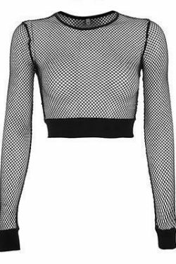 Y2K Aesthetic Black Mesh Long Sleeve Top - Coquette Style Grunge Fashion for Women