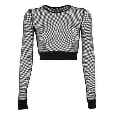 Y2K Aesthetic Black Mesh Long Sleeve Top - Coquette Style Grunge Fashion for Women Y2K Aesthetic Black Mesh Long Sleeve Top - Coquette Style Grunge Fashion for Women