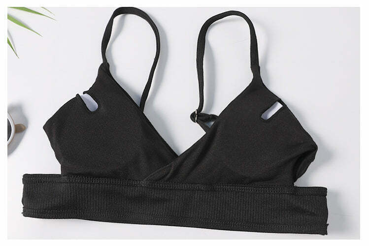 Y2K Aesthetic Black Padded Bikini Set: Coquette Style Thong Bottoms & Cute Tops for Women Y2K Aesthetic Black Padded Bikini Set: Coquette Style Thong Bottoms & Cute Tops for Women