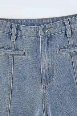 Y2K Aesthetic Black Star Patchwork Jeans - Coquette Style Grunge Fashion Women's Clothing