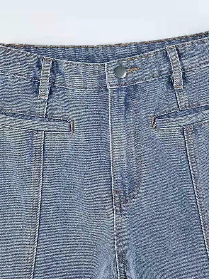 Y2K Aesthetic Black Star Patchwork Jeans - Coquette Style Grunge Fashion Women's Clothing