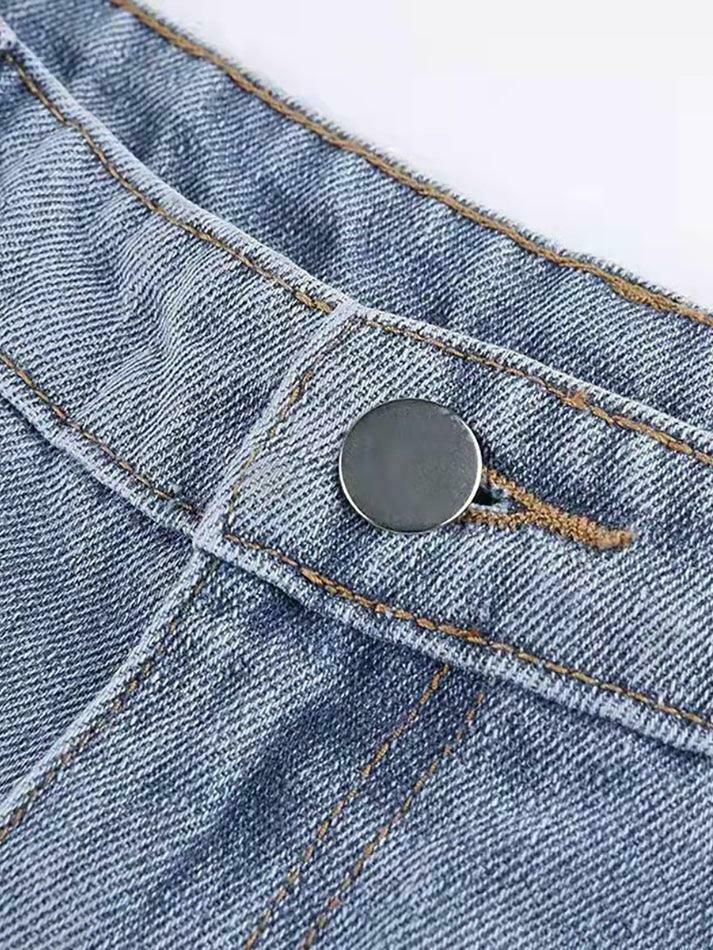 Y2K Aesthetic Black Star Patchwork Jeans - Coquette Style Grunge Fashion Women's Clothing