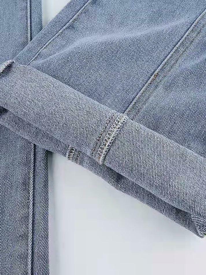 Y2K Aesthetic Black Star Patchwork Jeans - Coquette Style Grunge Fashion Women's Clothing