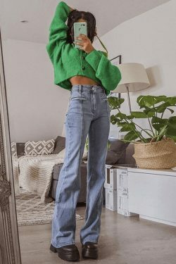 Y2K Aesthetic Black Star Patchwork Jeans - Coquette Style Grunge Fashion Women's Clothing