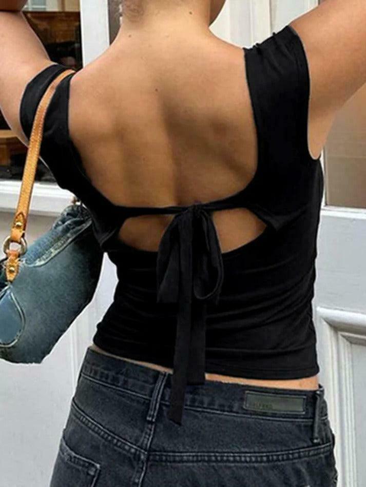 Y2K Aesthetic Black Tank Top: Coquette Grunge Fashion & Cute Tops Y2K Aesthetic Black Tank Top: Coquette Grunge Fashion & Cute Tops