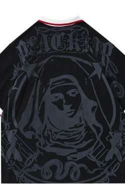 Y2K Aesthetic Blackair Sports Jersey for Niche Women Fashion