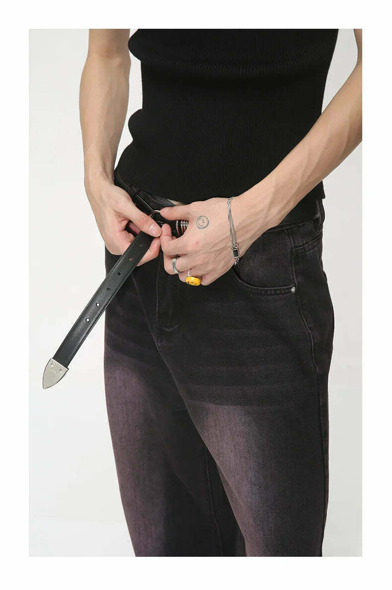 Y2K Aesthetic Black/Pink Fade Baggy Jeans - Coquette Style Grunge Fashion Women's Clothing