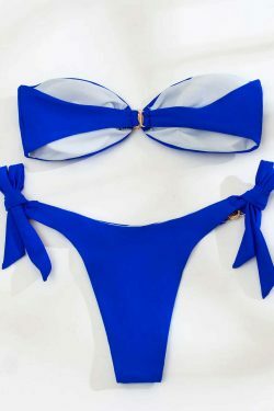 Y2K Aesthetic Blue Diamond Bikini - Coquette Grunge Fashion