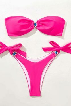 Y2K Aesthetic Blue Diamond Bikini - Coquette Grunge Fashion