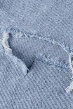 Y2K Aesthetic Blue Wash Straight Leg Ripped Jeans - Coquette Fashion with Grunge & Pastel Goth Vibes