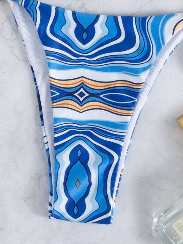 Y2K Aesthetic Blue Wave Cross Swimsuit - Coquette Grunge & Pastel Goth Y2K Aesthetic Blue Wave Cross Swimsuit - Coquette Grunge & Pastel Goth