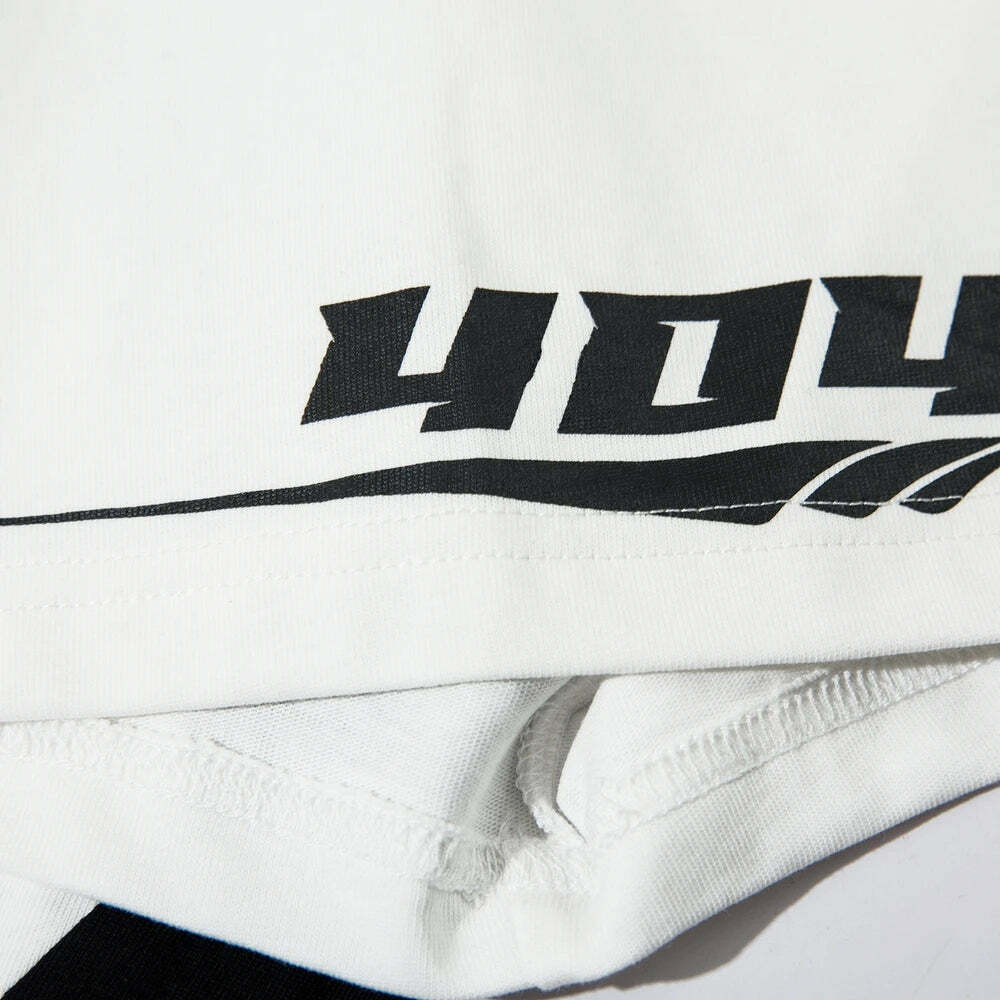 Y2K Aesthetic BOREFEND Sports Jersey with Collar - Vintage-inspired Grunge Style Women's Top Y2K Aesthetic BOREFEND Sports Jersey with Collar - Vintage-inspired Grunge Style Women's Top