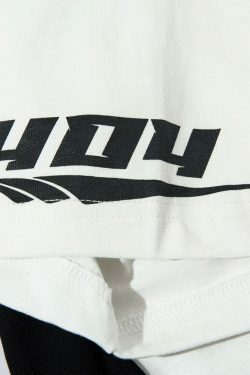 Y2K Aesthetic BOREFEND Sports Jersey with Collar - Vintage-inspired Grunge Style Women's Top