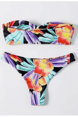 Y2K Aesthetic Bowknot Bandeau Bikini Set - Retro-inspired Swimwear for Trendy Women