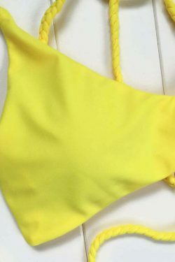Y2K Aesthetic Braided Swimming Bikini Set in Coquette Style