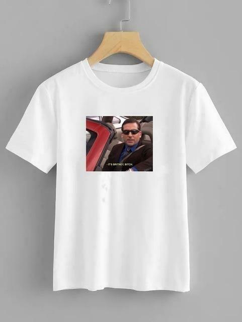 Y2K Aesthetic Britney Spears Graphic Tee - Coquette Style Grunge Fashion Top