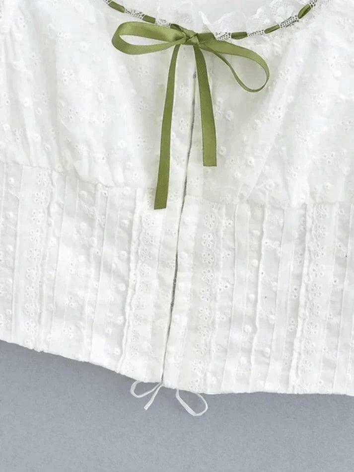 Y2K Aesthetic Broderie Lace White Cropped Tank Top for Women - Coquette & Grunge Style Y2K Aesthetic Broderie Lace White Cropped Tank Top for Women - Coquette & Grunge Style