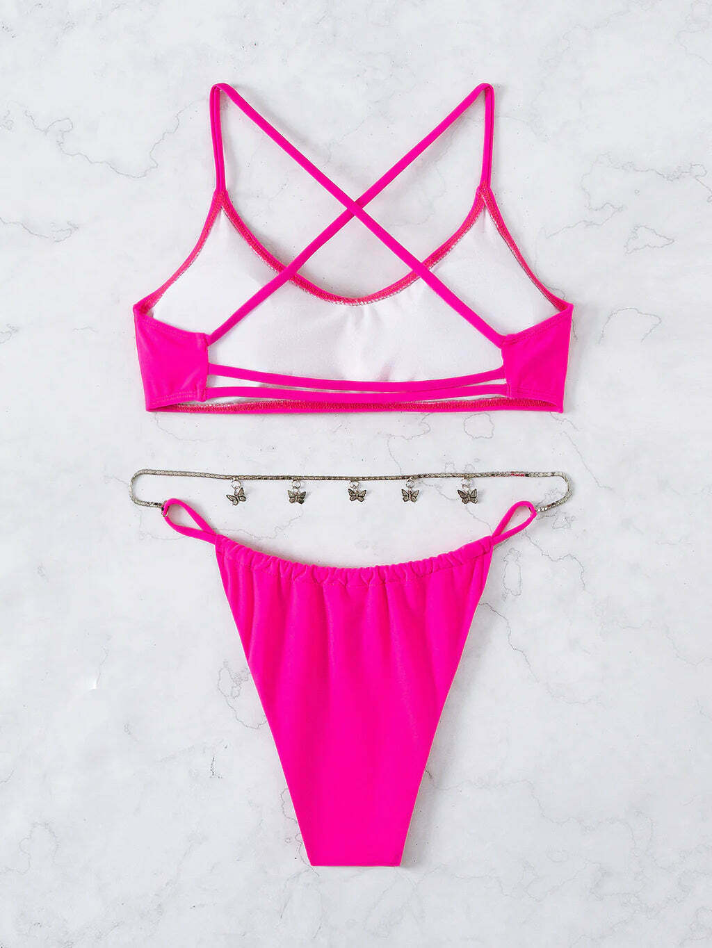 Y2K Aesthetic Butterfly Bikini Set - Sexy Women's Fashion for Niche Style Enthusiasts